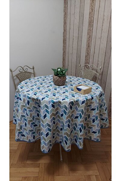 gonk Round, Duck (Liquid Pusher, Stain-Resistant) Fabric, Tablecloth