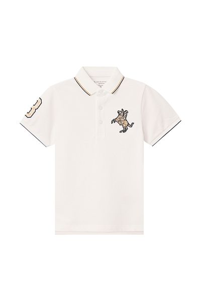 Giordano Kids' Napoleon Polo: Classic Piqué, Bold Embroidery, All-Day Comfort