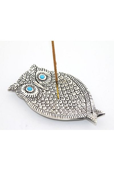 Mu Art Metal Owl Design Incense Burner