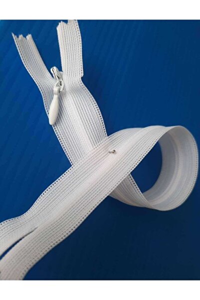 BRAVE TEKSTİL ÜRÜNLERİ Бял скрит цип 50 см 5 броя