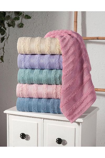 Felluci textile 50X90 Platonic Mixed Color Hand Face Hair Towel 6 Pieces