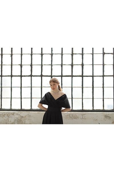 minel aşk Carmen Collar Dress Ecru