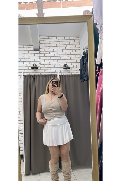 TUBA TOPTAŞ Crepe Vest