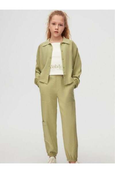 Zekids Детска памучна блуза с дълъг ръкав и широка кройка за момичета