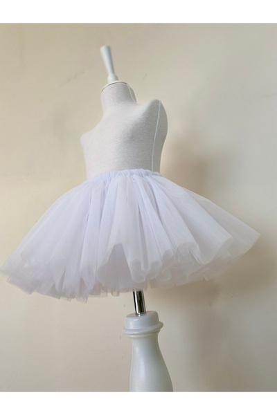 MODA BEYAZ TÜTÜ ETEK (KABARIK, HAYAL TÜL)