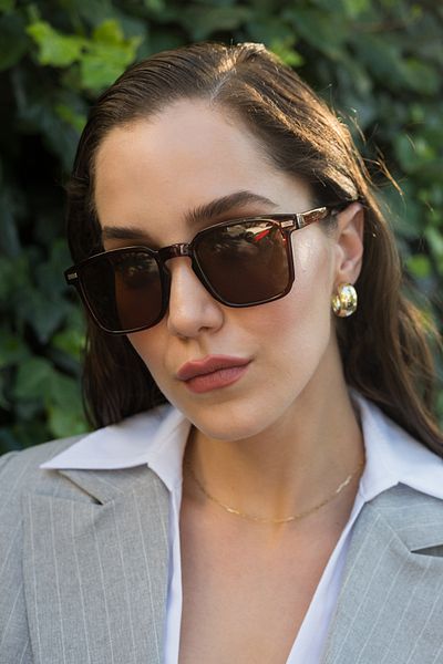 Monvago Mv 24163-3 Brown Square Unisex Sunglasses