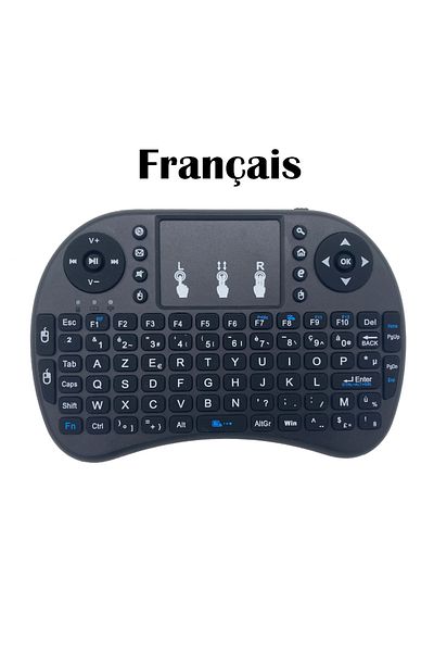 Choice Lithium Version French I8 Mini Wireless Keyboard 2.4g Handheld Touch Classic Black French Spanish Ru