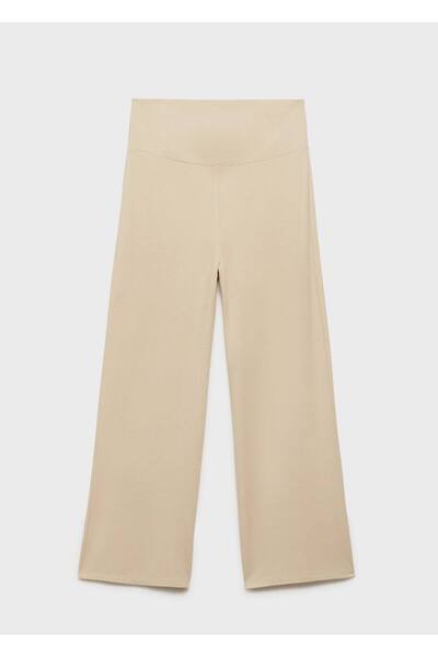 MANGO Woman İnce triko wideleg pantolon