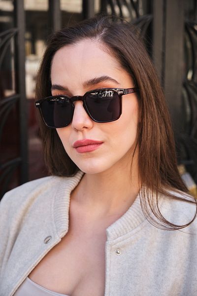 Monvago Mv 24163-2 Brown Square Unisex Sunglasses
