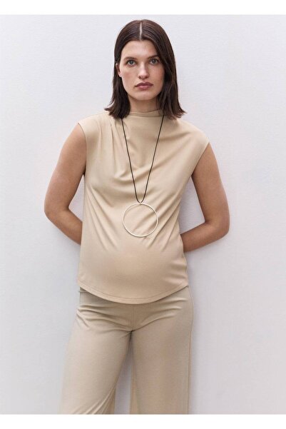 MANGO Woman İnce triko wideleg pantolon