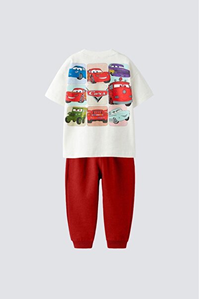 Genel Markalar Cars Baskılı Pamuklu Erkek Çocuk Altüst Takım