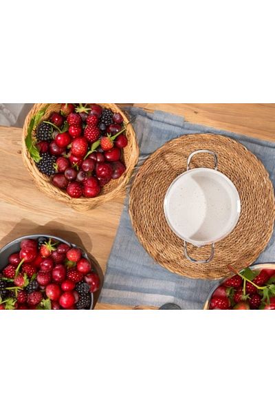 BTA MUTFAK Bta Home Granite Non-Stick Base Double Pan Set White Egg Spatula