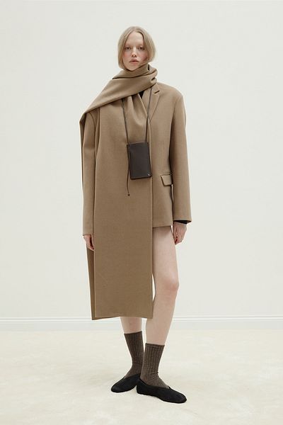 Suud Collection Кафяви кадифени чорапи от вълнена смес