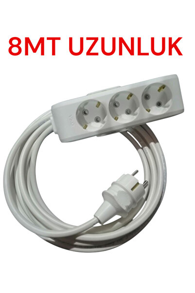 VİKO 3lü Grub Priz Ara Kablosu Uzatıcı Viko 1.2.3.4.5....20 mt kablo uzunluk ...