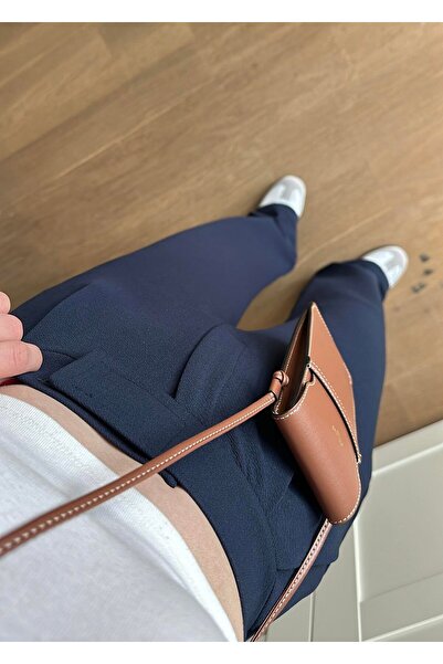 Livik Tess Women's Lycra Velcro Closure Navy Blue Palazzo Trousers