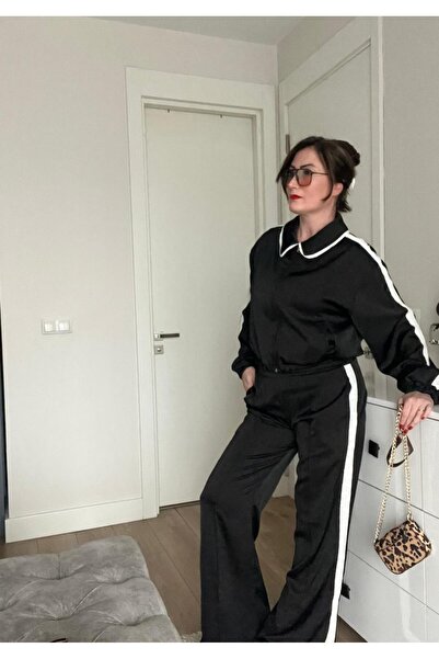 Saten Bebe yaka fisto detay ikili takım