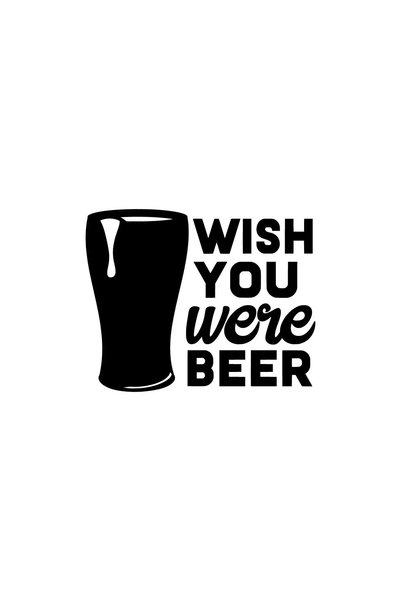 Generic Brand ملصق Wish You Were Beer ملصق على شكل جدار للكمبيوتر المحمول مقا...