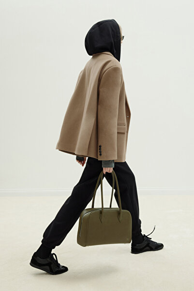 Suud Collection Milk Coffee Masculine Stamp Blazer Jacket