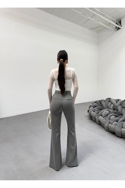 leyla sanat sanata yeni bir bakış açısı Leyla Art a New Perspective on Art 230 Gr Poly Viscose Full Lycra Flare Leg Pants