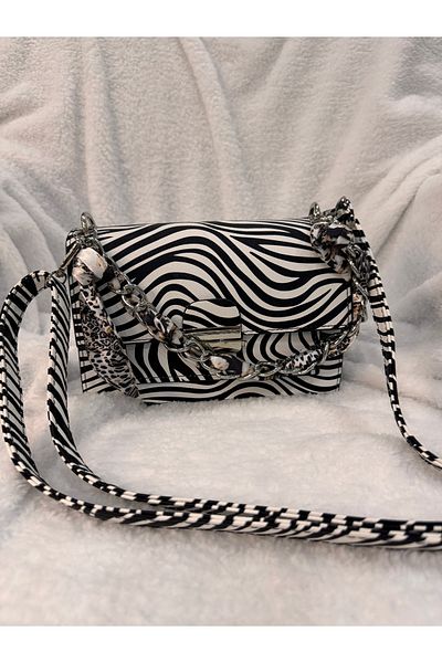 Erezbag Patterned Scarf Detailed Hand and Shoulder Bag