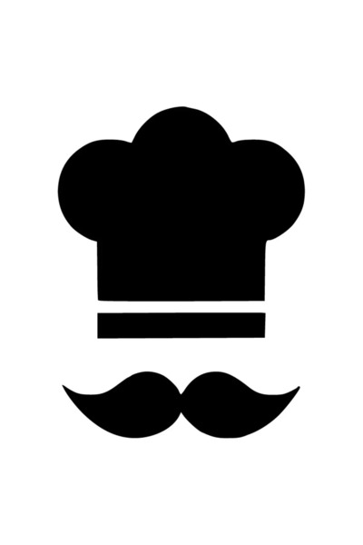 Generic Brand Moustached Cook Sticker Auto Motor Laptop Wall Foil Sticker 15x...