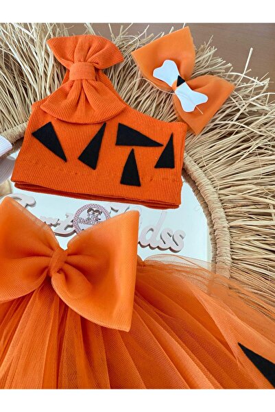 EBRU ÖZÖRGÜCÜ Kız çocuk çakıl tütü etek bluz bandana çoraplı elbise  kostüm