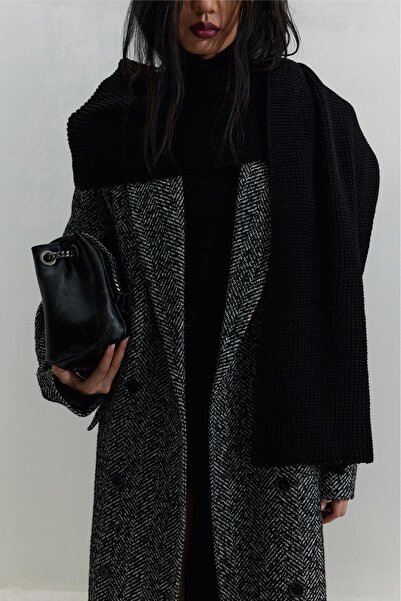 Suud Collection Black Straight Braided Knitwear Weft