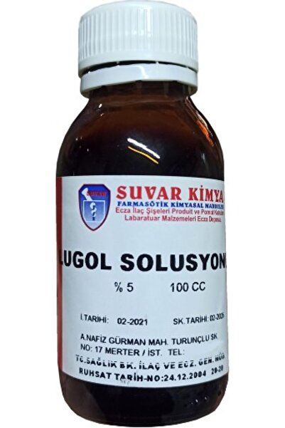 Genel Markalar ASKLEPİON Suvar Kimya Lugol Çözeltisi % 2 100 ml