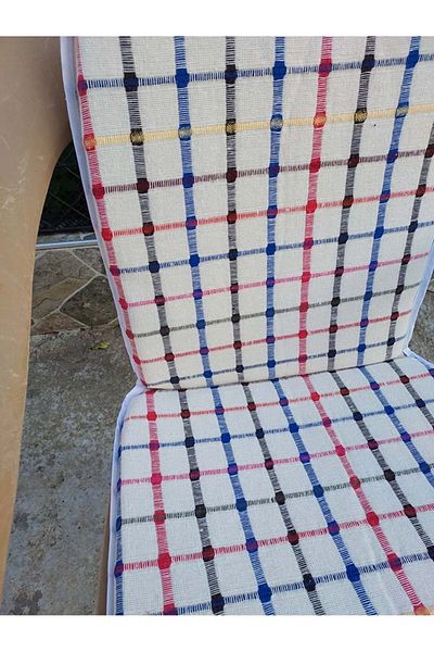 Mandaş 6 Pieces Buldan Backrest Chair Cushion, Midi Size (Thickness 3.5cm) - Mixed Color