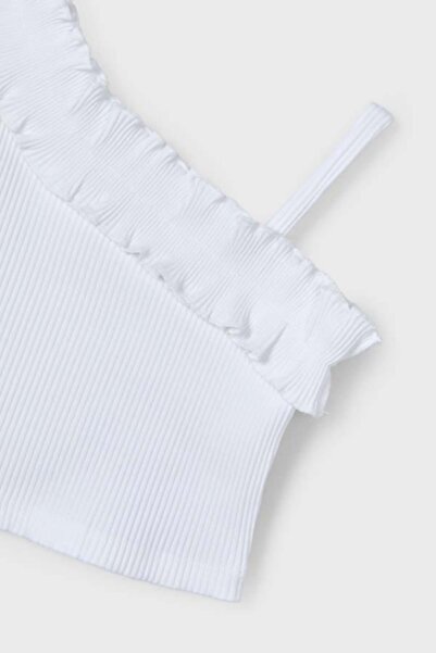 MAYORAL Βολάν με έναν ώμο Badi - Λευκό