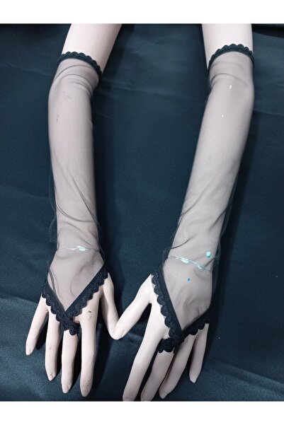 es moda shop قفاز منى تول شهمران بأكمام طويلة باللون الأسود