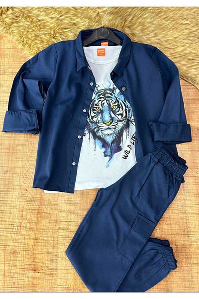 EFSACE Gabardine Boy's Suit 3-Piece Combination