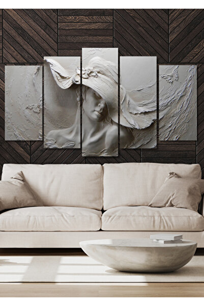 NT Handmade 5 Parça Heykel Kadın Duvar Dekoru Salon Oturma Yatak Odası Ofis Antre için Tablo Seti
