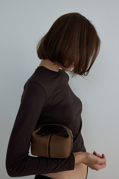 Suud Collection Бонбон, носеща чанта Archi с мляко и кафе