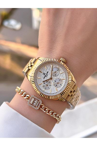 Daniel Klein Inner Dial Functions Active Steel Band Women Wrist Watch B13927.2
