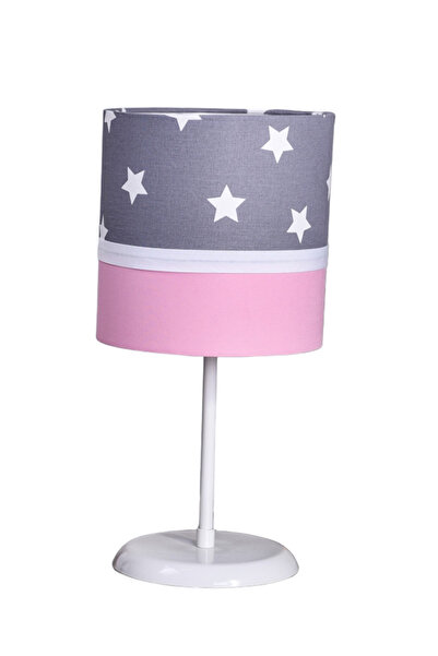 ONAY M غطاء من القماش الوردي ذو النجمة الرمادية لغرفة الأطفال وغرفة الطفل مصب...