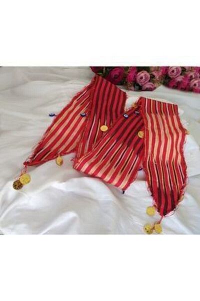 Işıl Işıl Mixed Patterned Black Sea Bandana, Beaded Lira, Scarf, Ethnic Style Pus