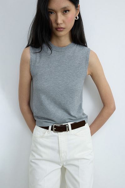 Suud Collection Gray Lea Knitwear Blouse