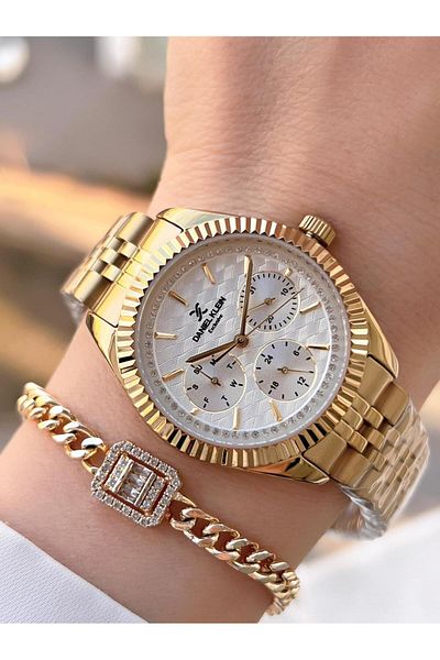 Daniel Klein Inner Dial Functions Active Steel Band Women Wrist Watch B13927.2