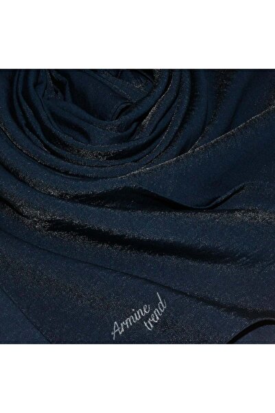 Armine Trend Hayal Cotton Scarf - Atehyl-3493 - Dark Navy Blue