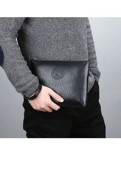 Generic Leather Handbag With a Strap to Hold in the Hand and 3 Internal Pockets for Papers,Travel