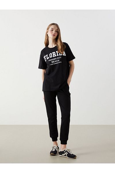 LC Waikiki Pantaloni de sport JOGGER, BUMBAC, ELASTIC, TALIE ÎNALTĂ