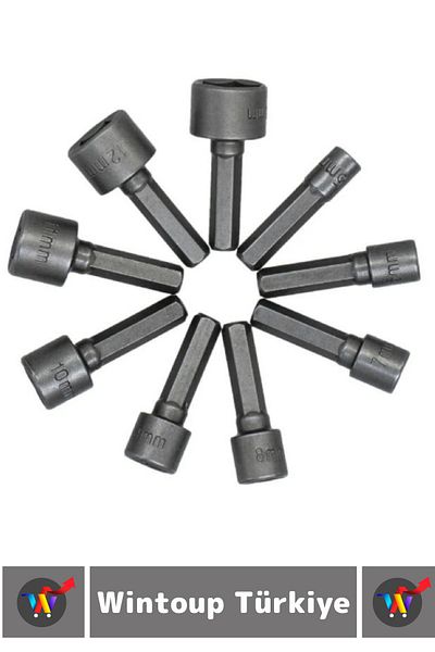 Wintoup Premium Long Lasting Wear-Resistant Drill Screwing 5 Mm-13 mm 9 Pieces Magnetic Nut Adapter