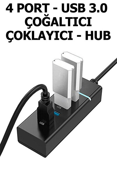Plus Bilişim Usb Çoklayıcı Çoğaltıcı Usb 3.0 4 Portlu Çoklayıcı Usb Hub, Switch 30cm Kablolu Usb 3.0 - 5gbit/sn