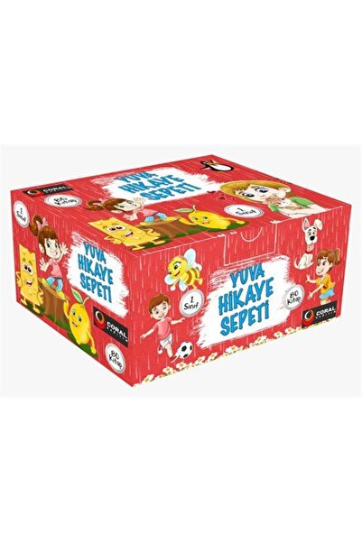 Coral Dağıtım 1.sınıf Yuva Hikaye Sepeti (RENKLİ RESİMLİ 80 KİTAPLIK OKUMAYI ÖĞRENDİM SETİ)
