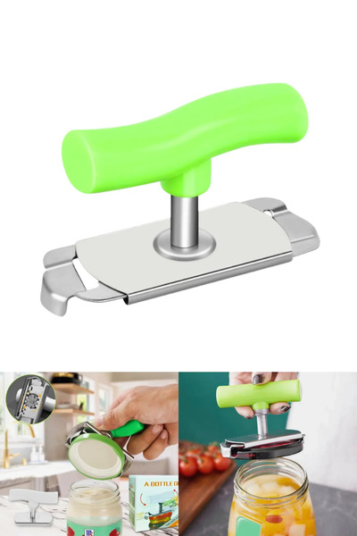 STLIFE Paslanmaz Çelik Kavanoz Kapağı Açacağı Ölçülü Uyarlanabilir Pratik Kon...