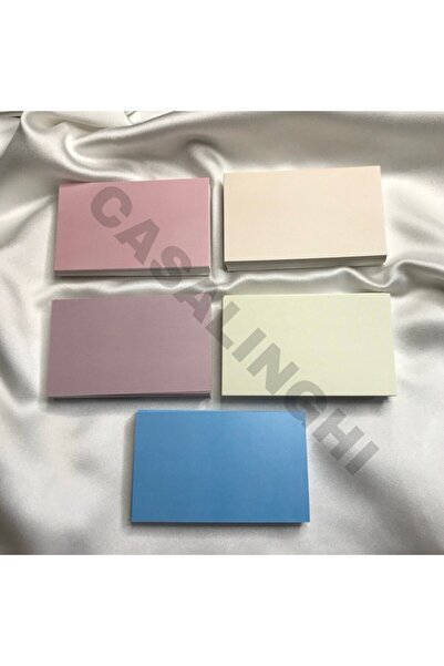 bisaccia Karışık Renkli Yazısız Kart Küçük Mini Kartpostal Not Kartı 8x5 Cm -...