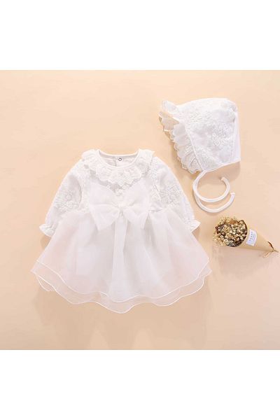 nannie Alba Luna Cotton Girl Dress - 6-9 months