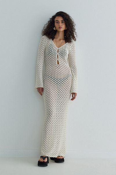 Suud Collection Ανοιχτό φόρεμα Ecru Maxi - Sienna