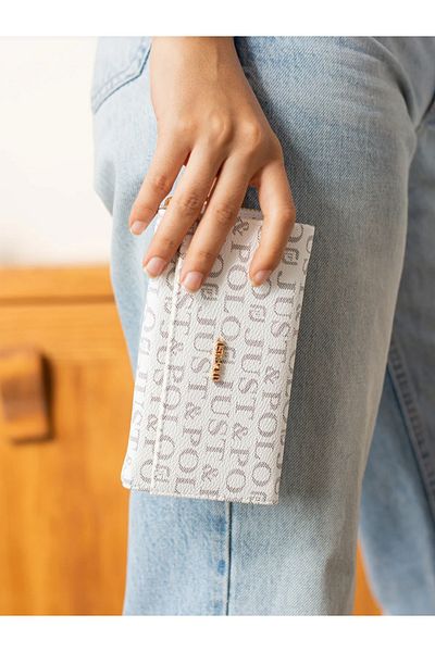 Just Polo Women's Wallet with 8 Card Bolts Vinyl Covered Bolme Zipper Flip